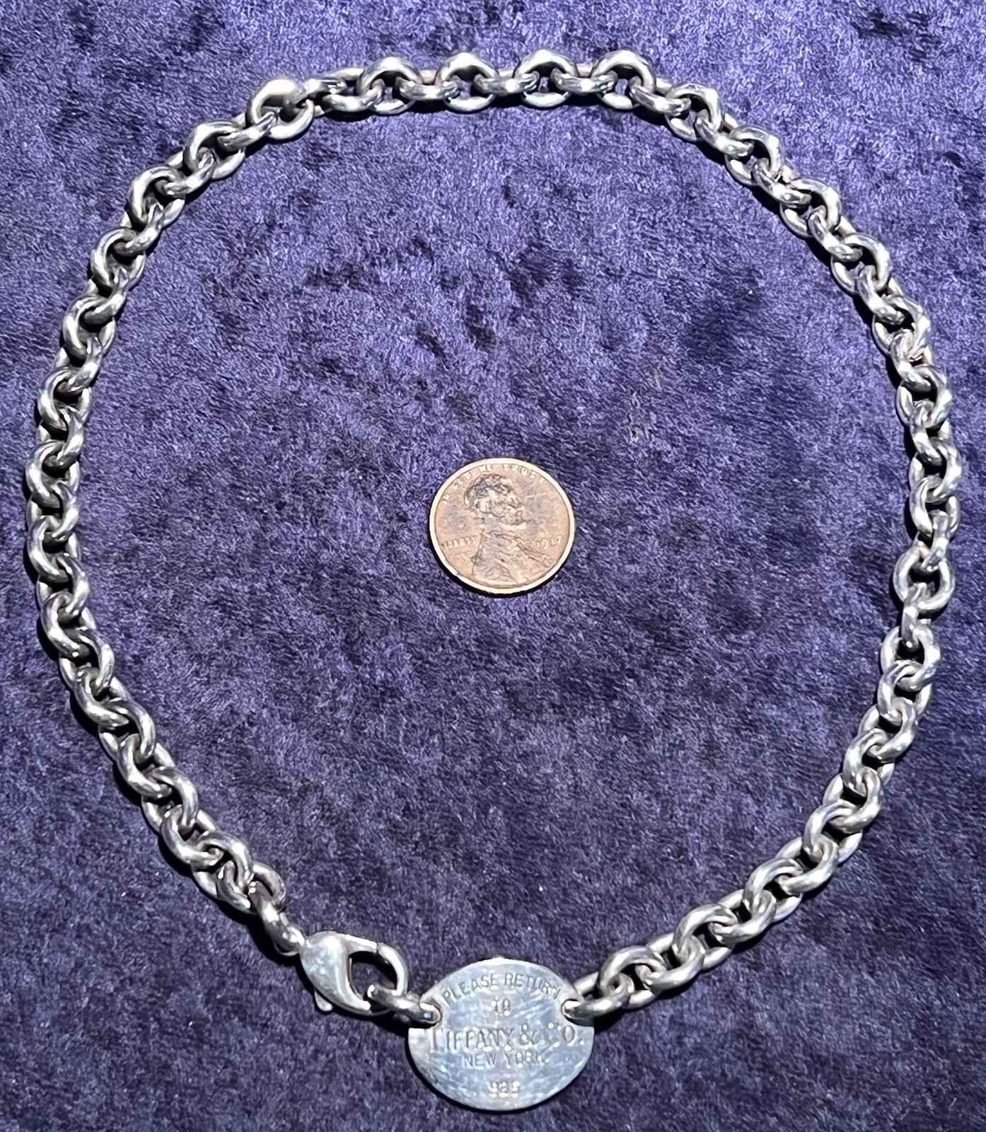 Tiffany & Co Return To Tiffany Choker Necklace Sterling Silver 925 15”