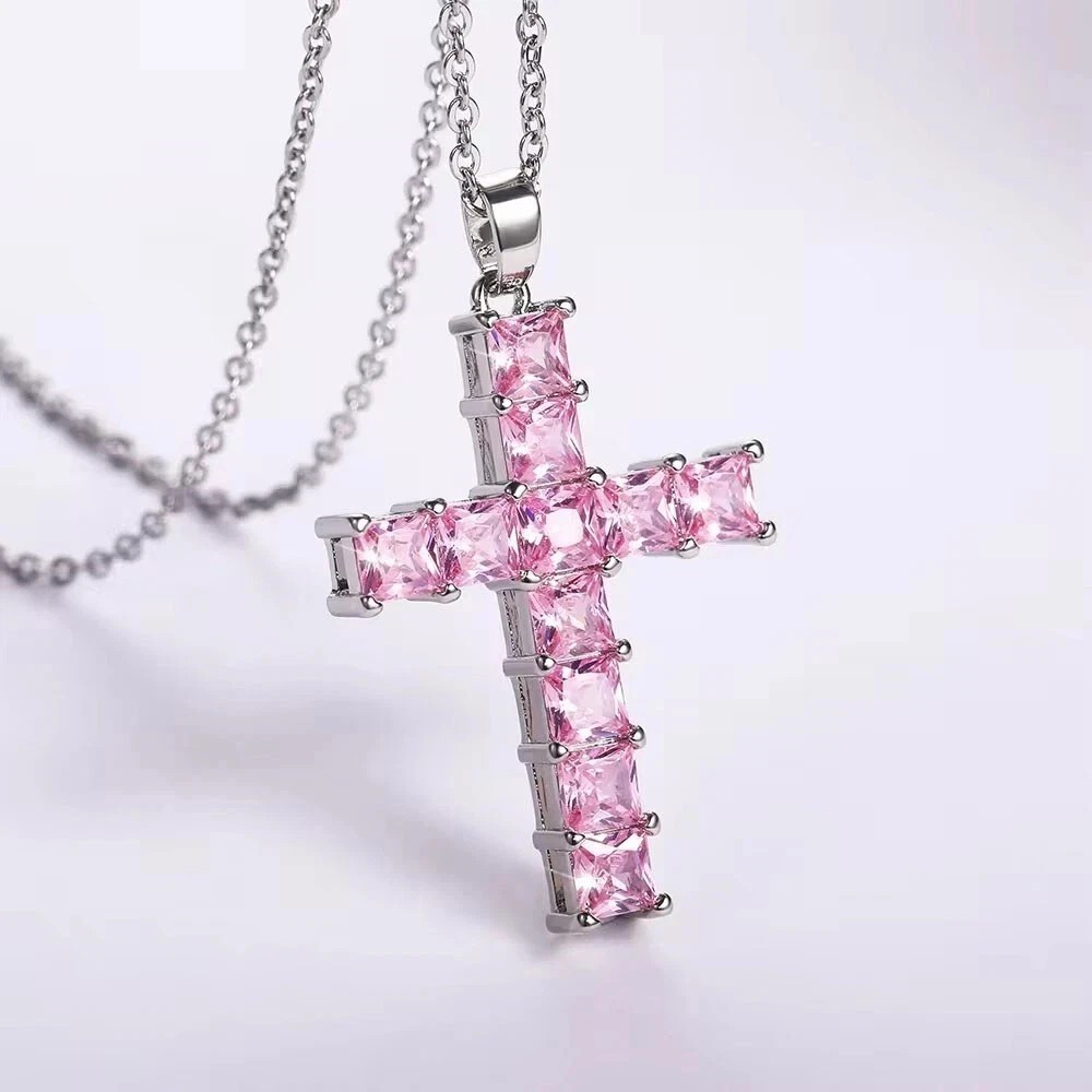 Women’s Tennis Necklace 30Ct Heart Cut Simulated Diamond 14K White Gold Plated