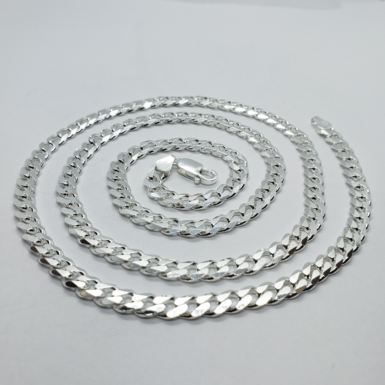 925 Sterling Silver 6mm Cuban Curb Link Chain Necklace Men Women Size 16″~40″