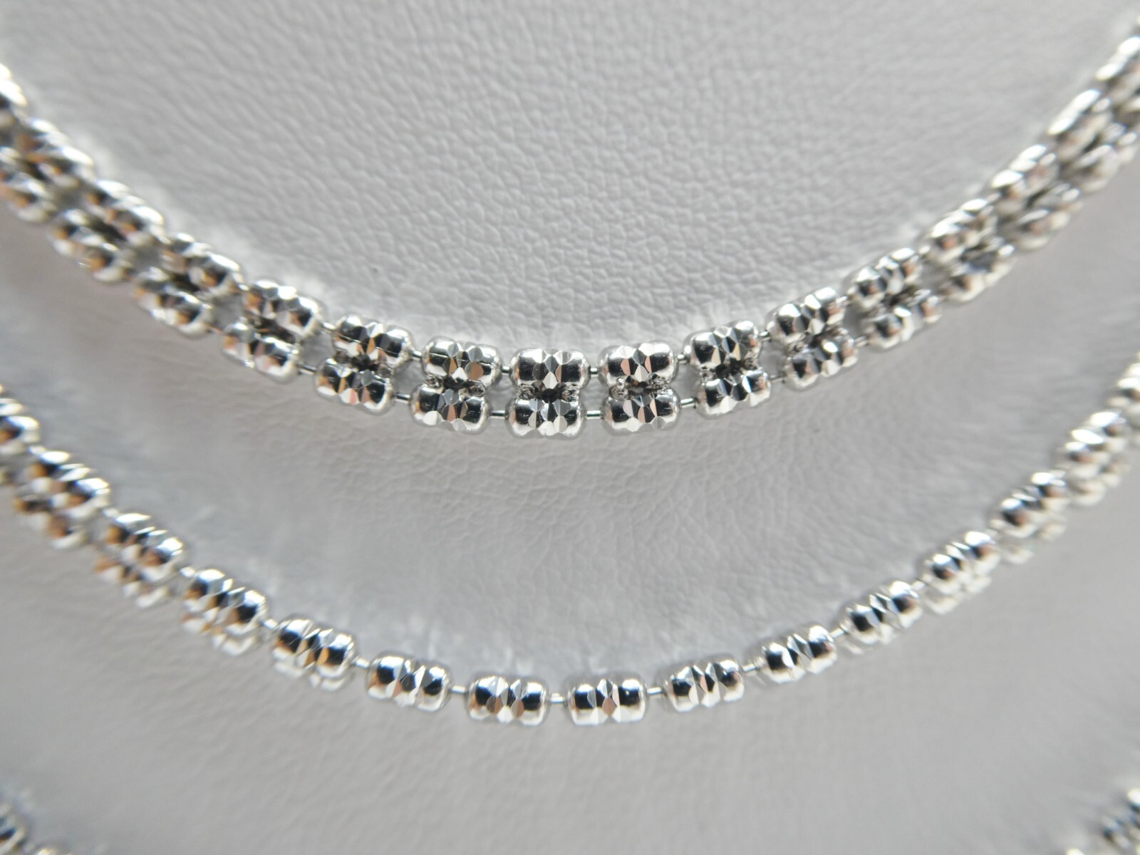 REAL 925 STERLING SILVER 4MM FLAT ICE LINK CHAIN NECKLACE