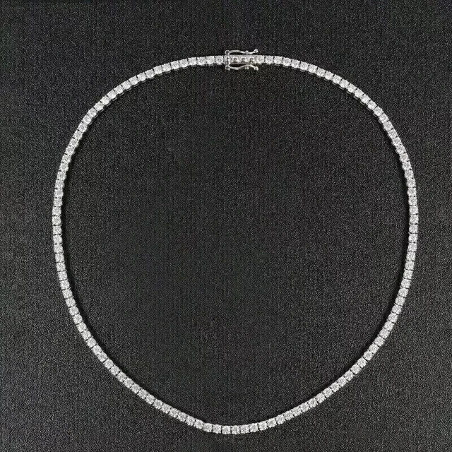 15CT Round Cut Lab Created Diamond Women’s Tennis Necklace 14K White Gold Plated