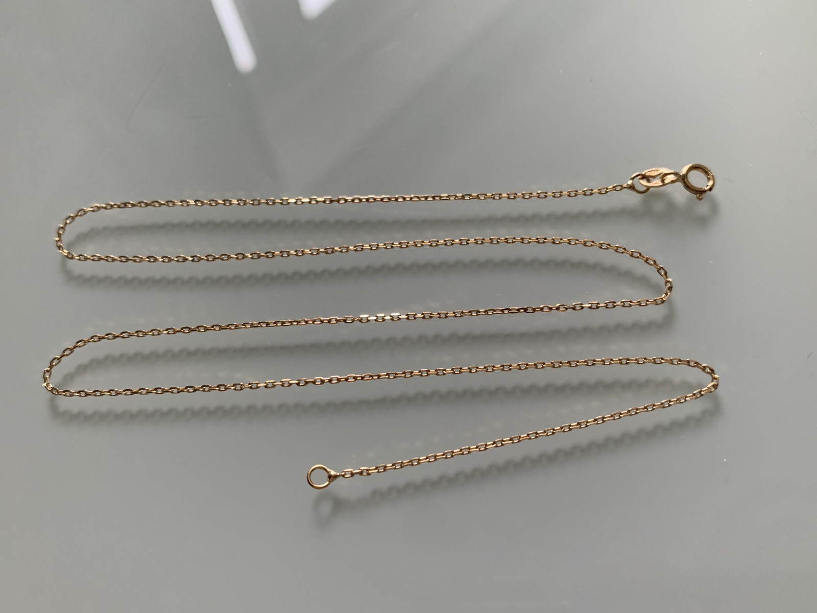 18ct / 18k / 750 Gold 16″ Chain Italian Stamps