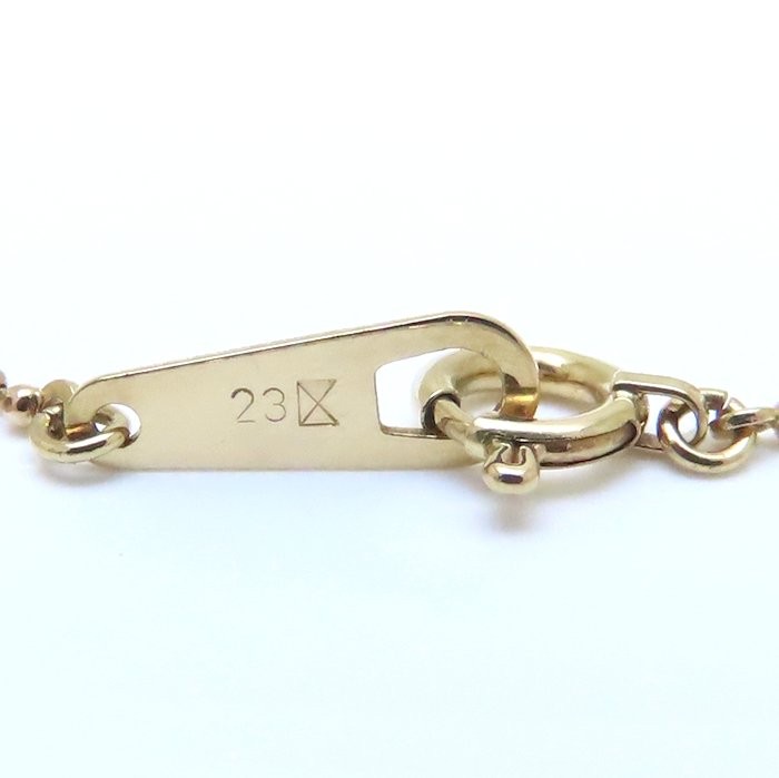 23ku Ball chain 18K Pink Gold Necklace 40cm /294591