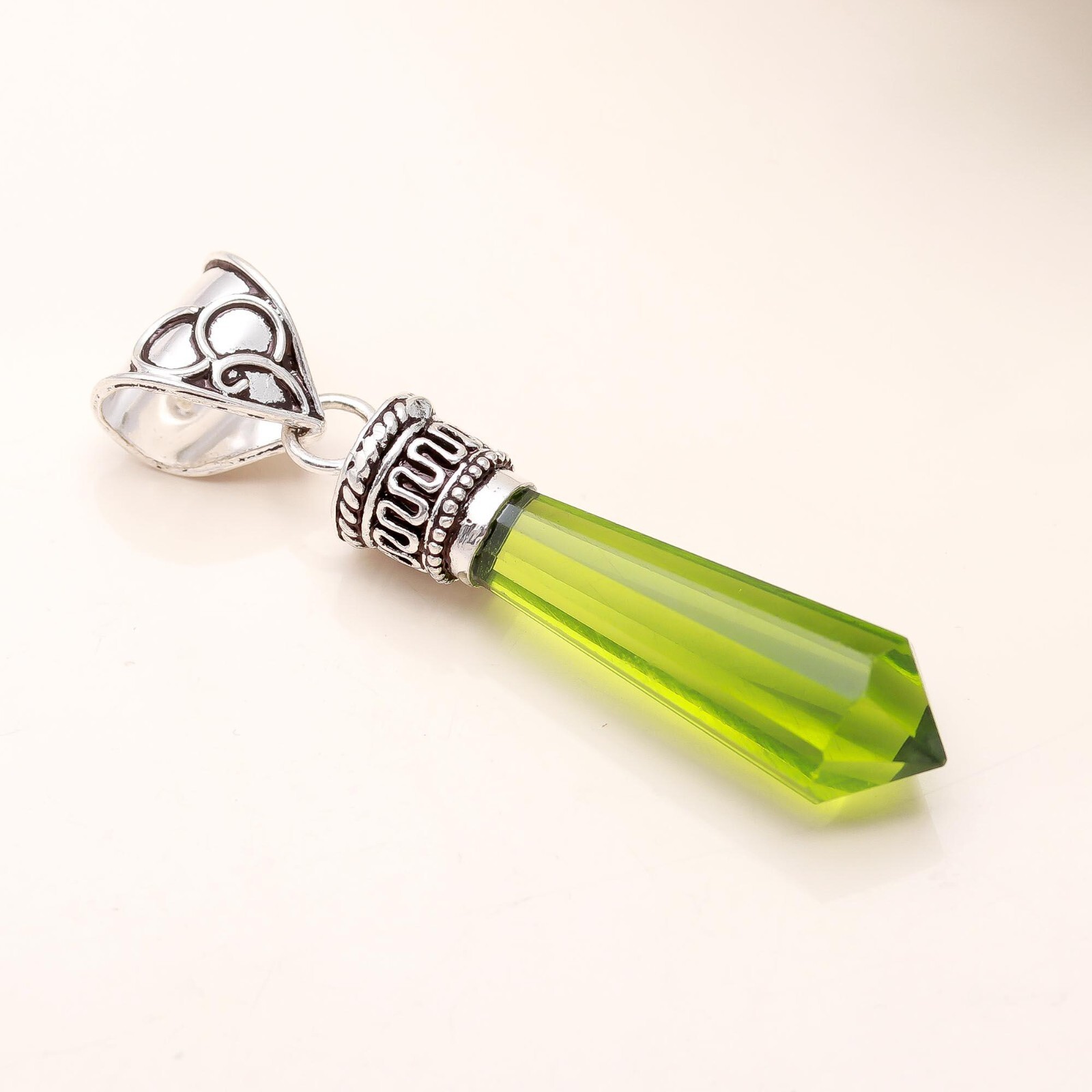 Peridot Gemstone Handmade Pendant For Necklace 925 Sterling Silver Pendant