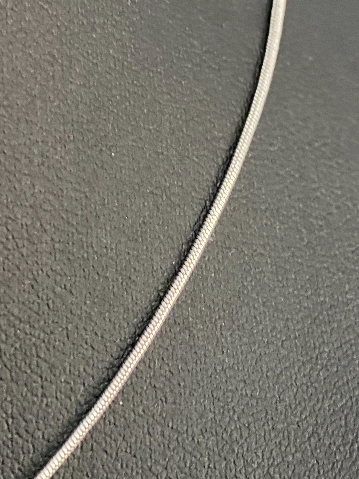 18K White Gold Snake Link Chain Necklace 40cm Long