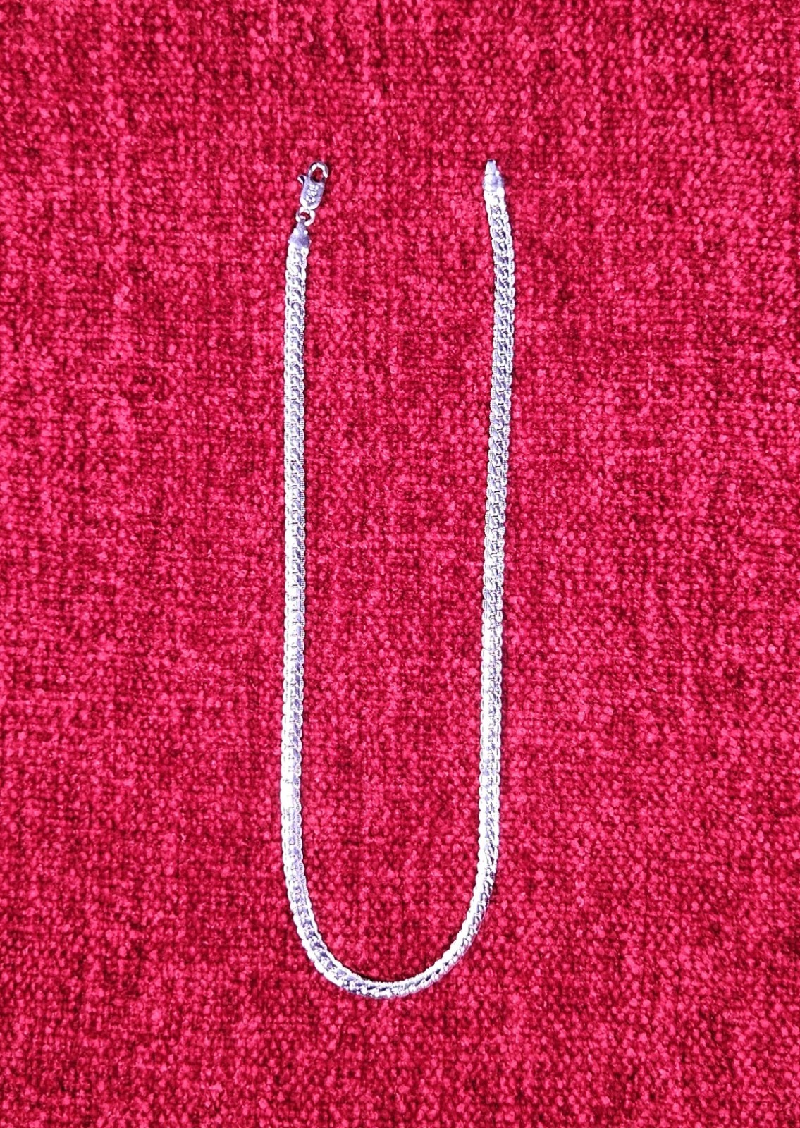 Real 925 Sterling Silver 6mm Wide Side Chain Link Necklace, Lobster clasp 18inch