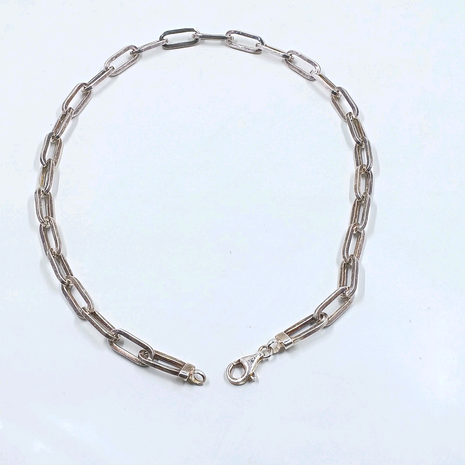 Milor Italy 950 Silver Bold Paper Clip Necklace