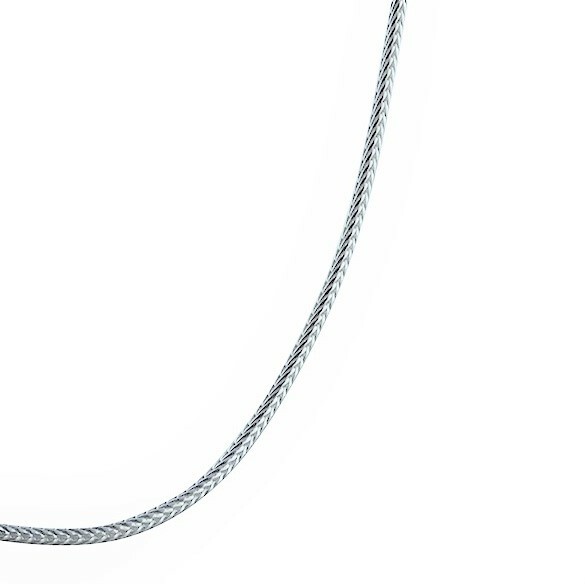 1mm Polished Round Foxtail Chain Necklace – 925 Sterling Silver – Italy Italian