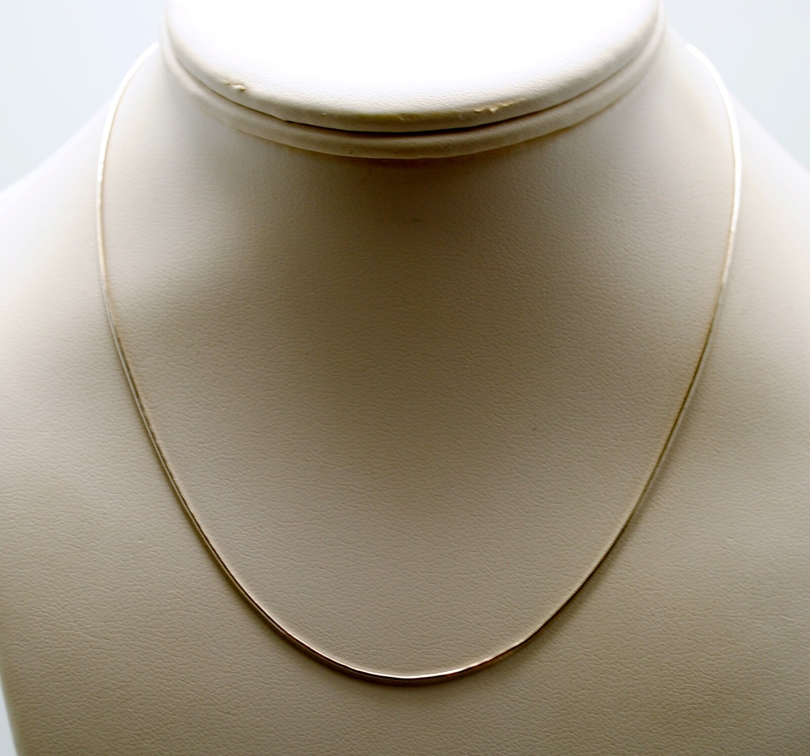 STERLING SILVER SNAKE CHAIN LINKED NECKLACE 16.25″ #129
