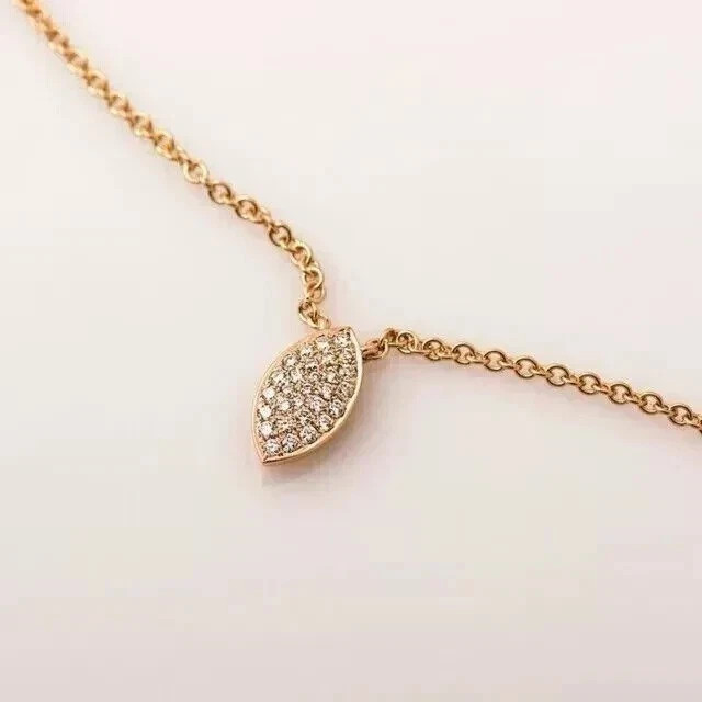 1.00Ct Round Cut 14K Yellow Gold Plated Women’s Beauty Pendant Lab Grown Diamond