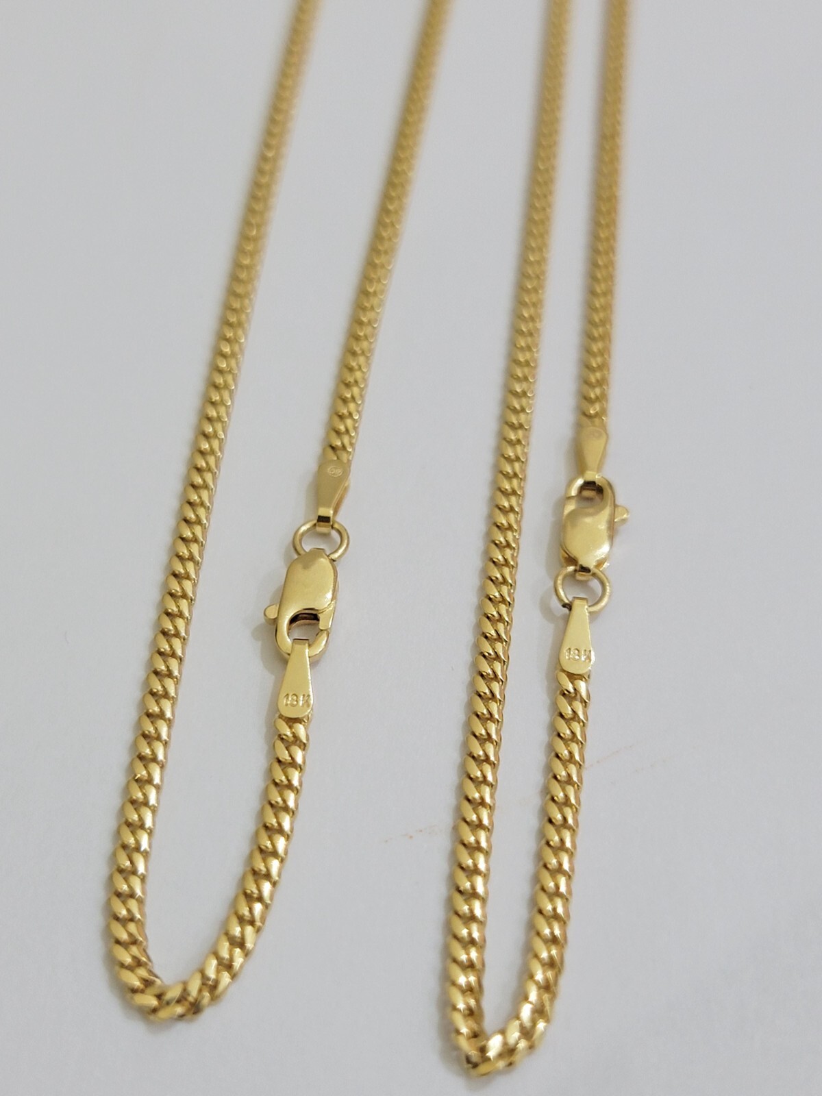 Solid 18k Gold Necklace Chain Miami Cuban Link 2.5mm 22 Inch Real 18kt Men Women