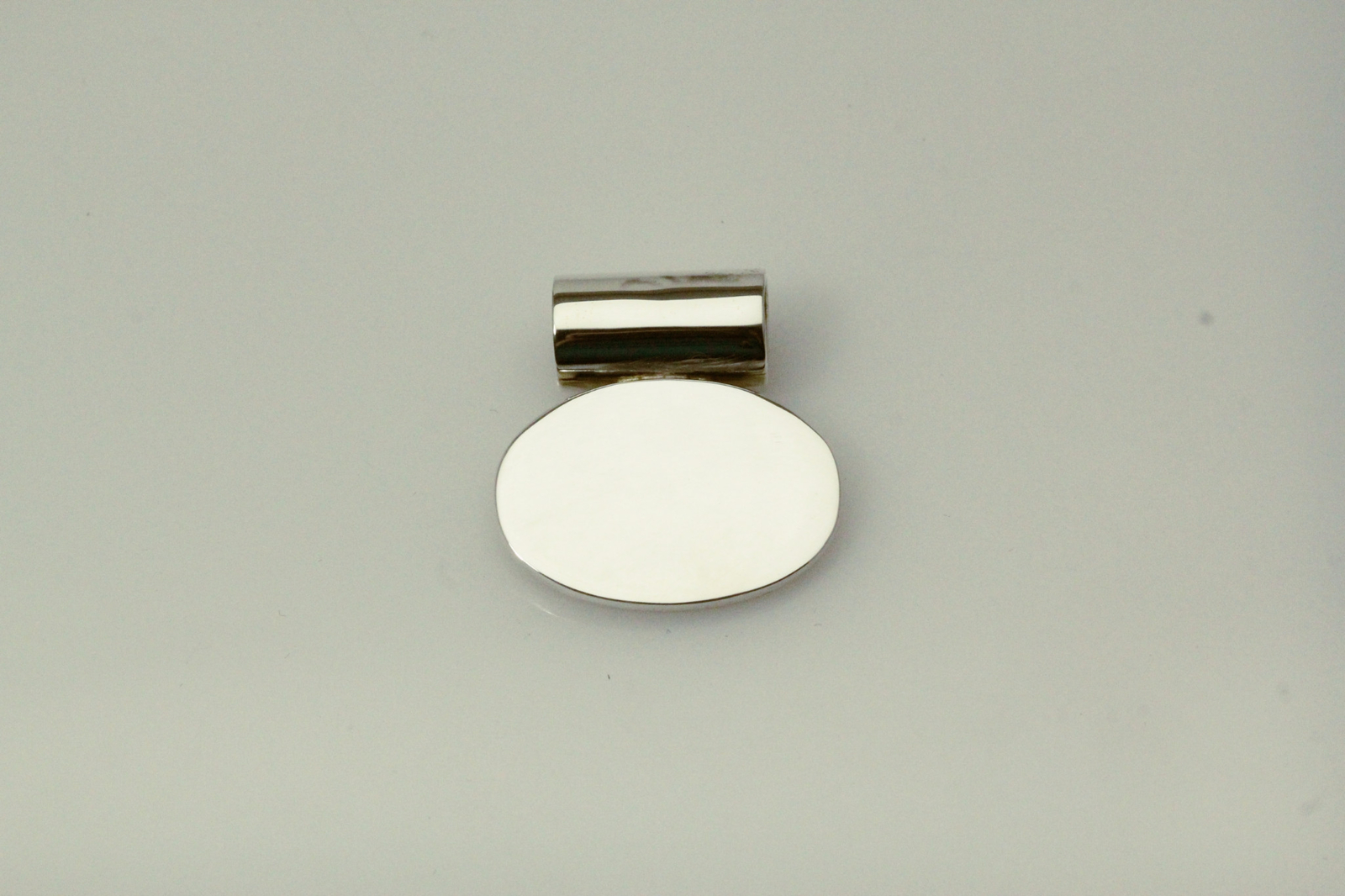 925 Sterling Silver Small Oval Slide Pendant 8.3 Grams (PEN8950)
