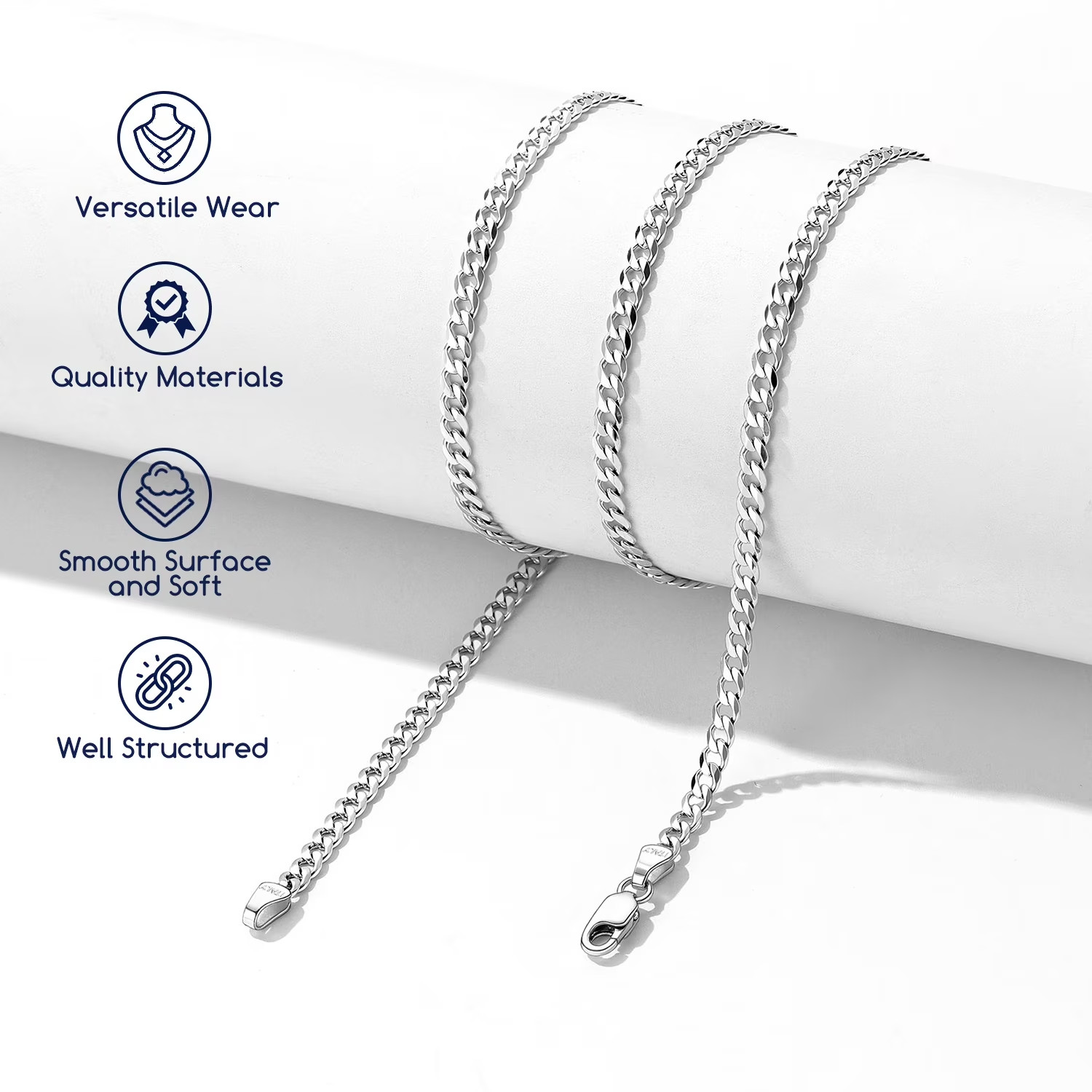 925 Sterling Silver Necklace 24″