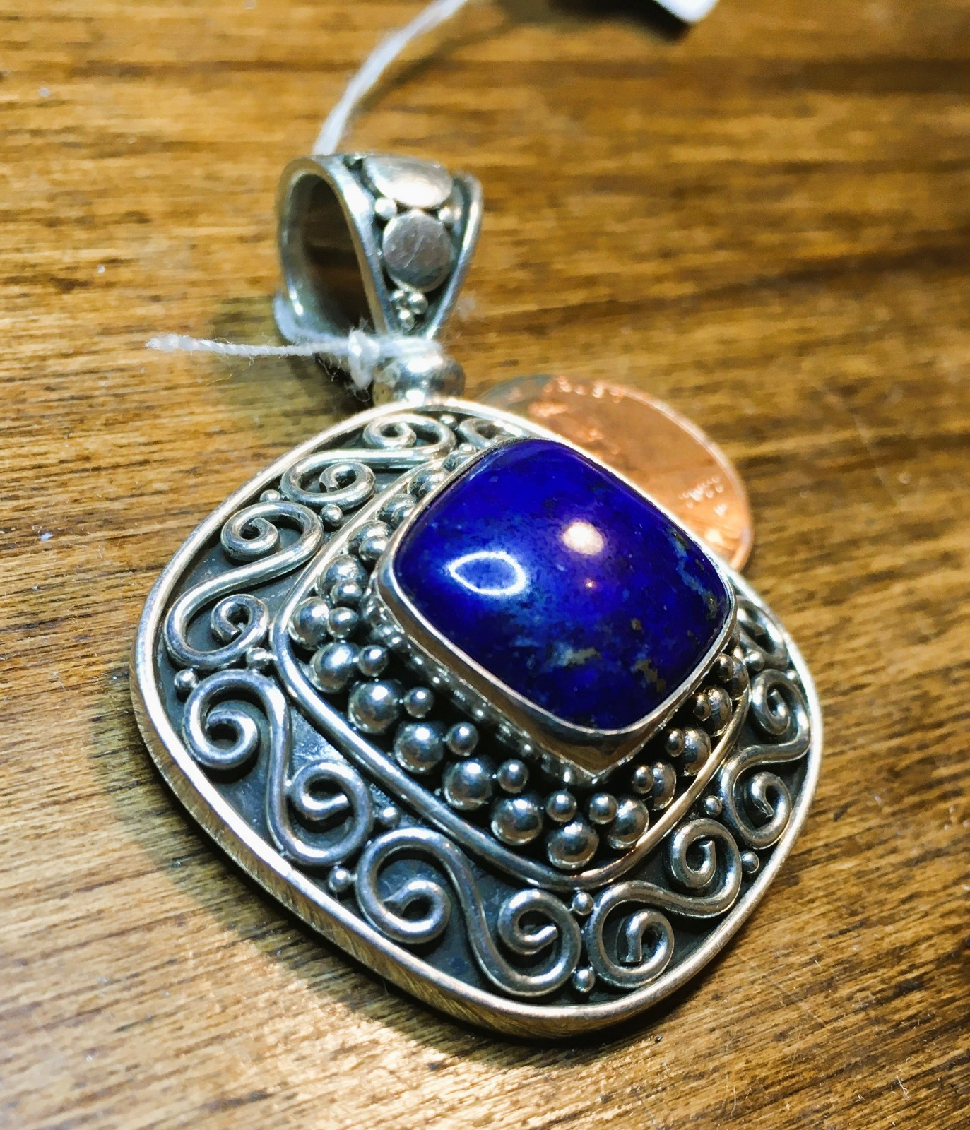 Rich Lapis Lazuli & Sterling Silver Pendant