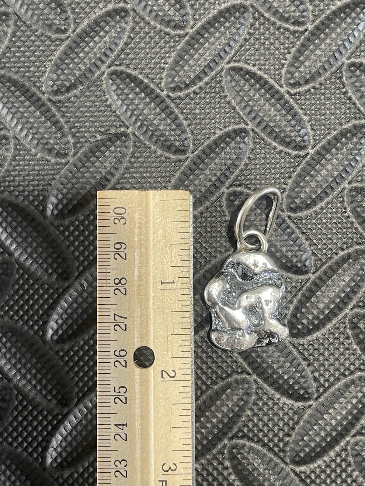 Men’s .925 SOLID Sterling Silver “Silver Nugget” Pendant. Weighs 29.6 Grams.