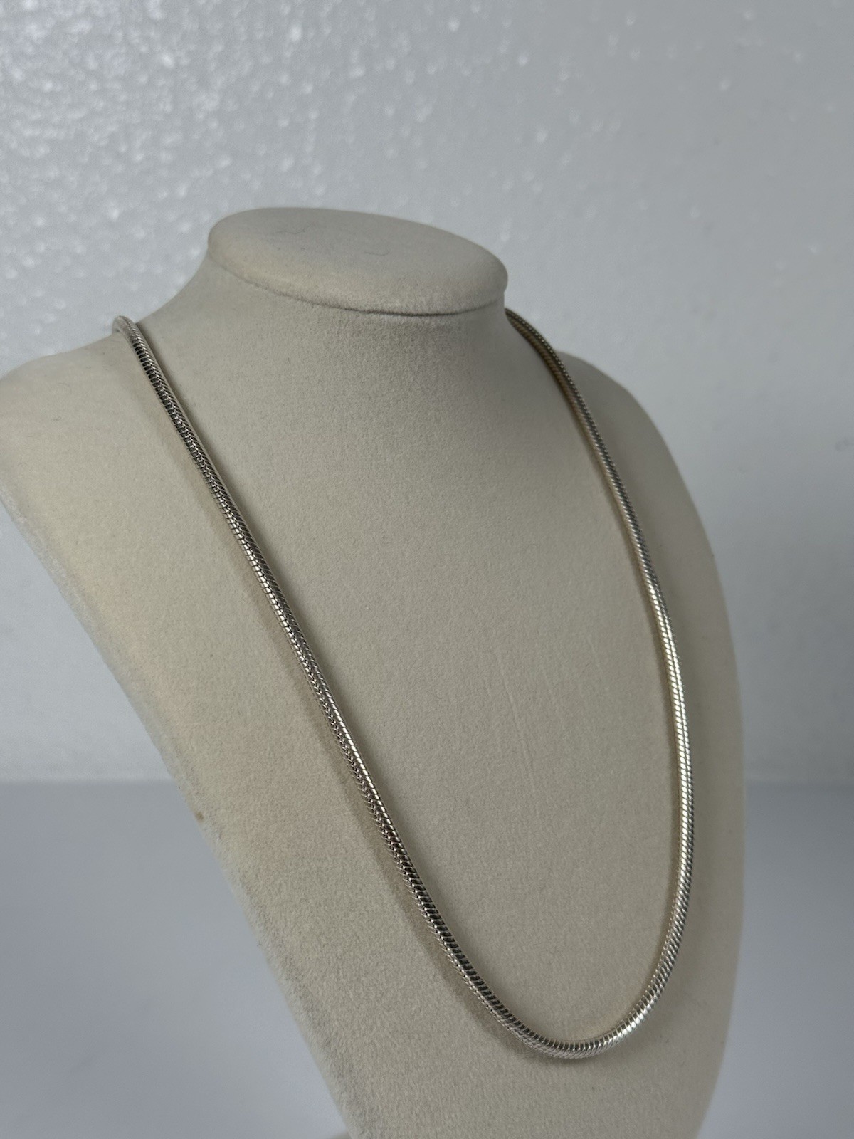 Sterling Silver 925 21.5” Necklace Snake Chain Classic 3mm