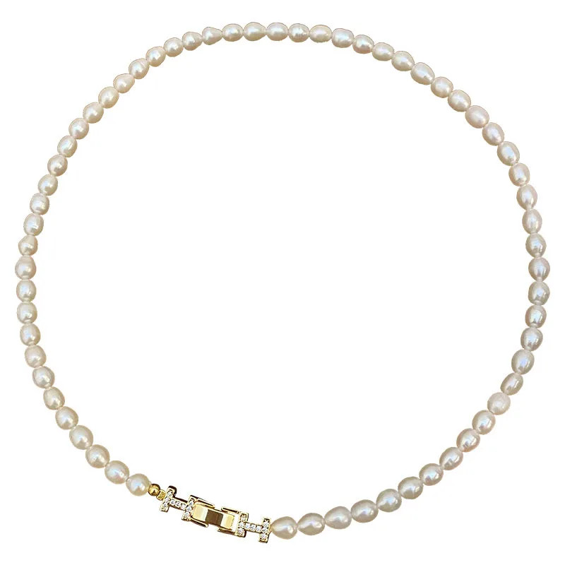 New Arrival 100% Natural Freshwater Pearl 14K Gold Filled Lady Necklace Jewelry