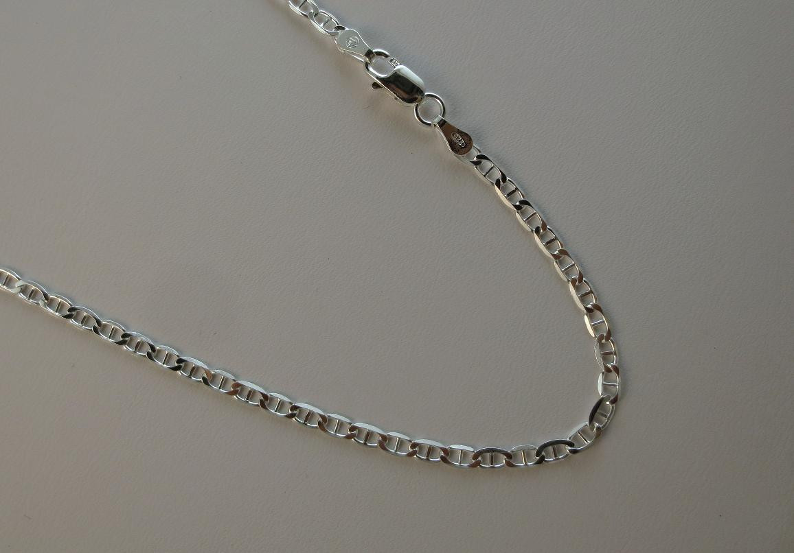 2.8mm Sterling Silver Marina Chain. Pure .925 Italian. 16,18,20,22,24,30 inches