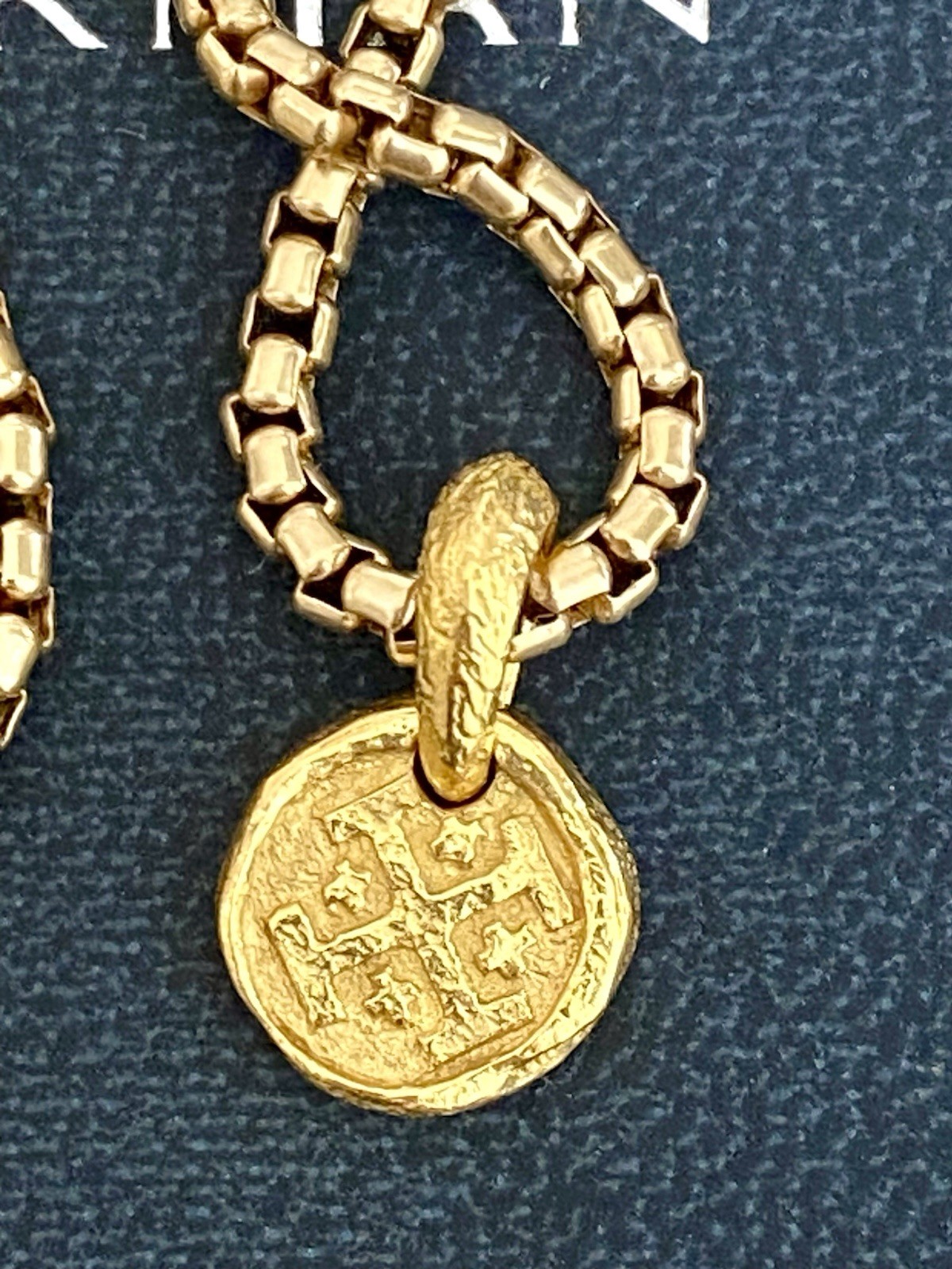 David Yurman 22K/18K Gold Shipwreck Pendant Necklace 2.7mm 24” Excellent $7000