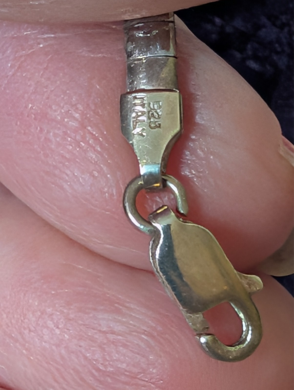 Vintage Italy 925 Sterling Silver Omega Necklace 17″ 3mm Italian Collar