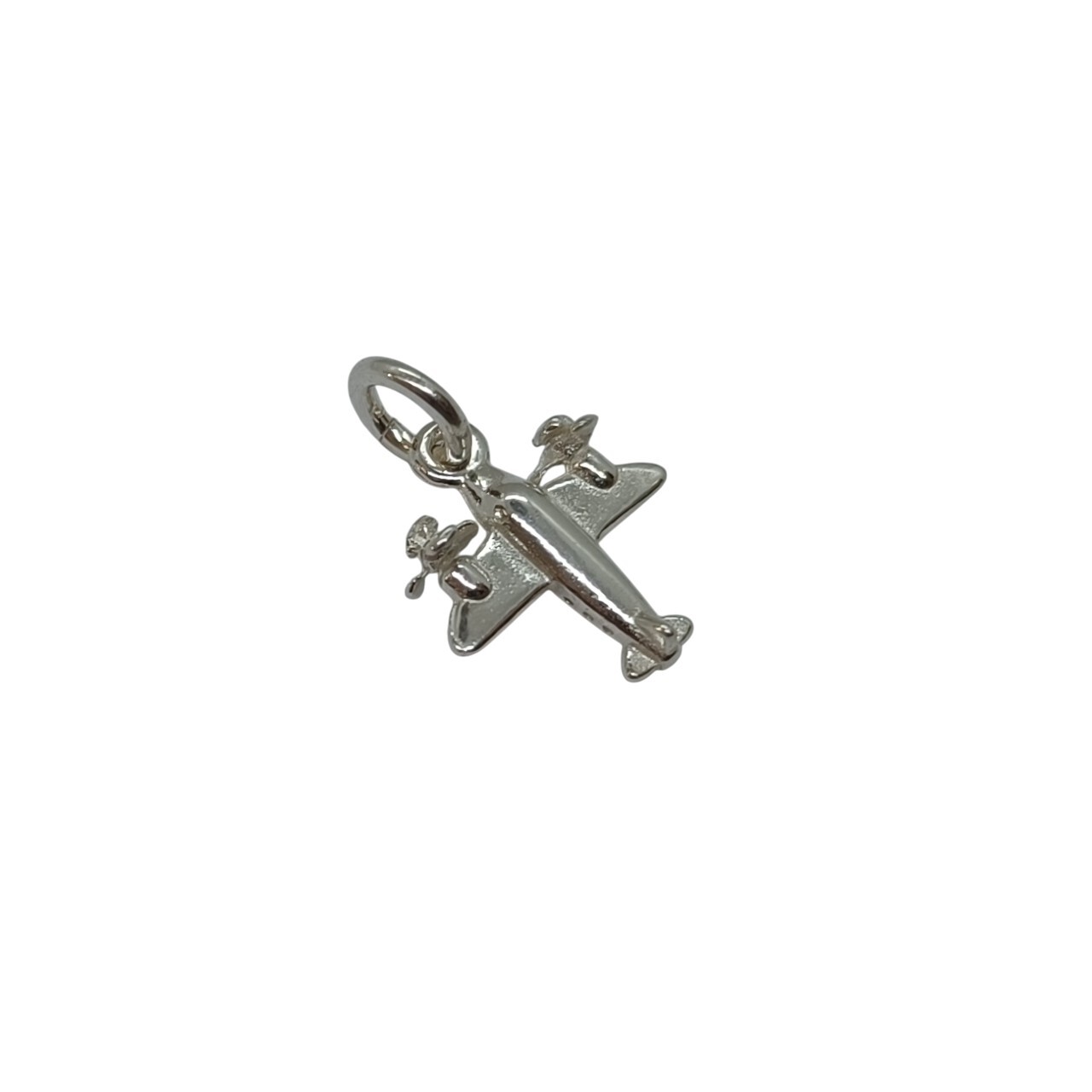 Handmade Sterling Silver Pendant Charm Airplane Solid Stamped 925 Nickel Free