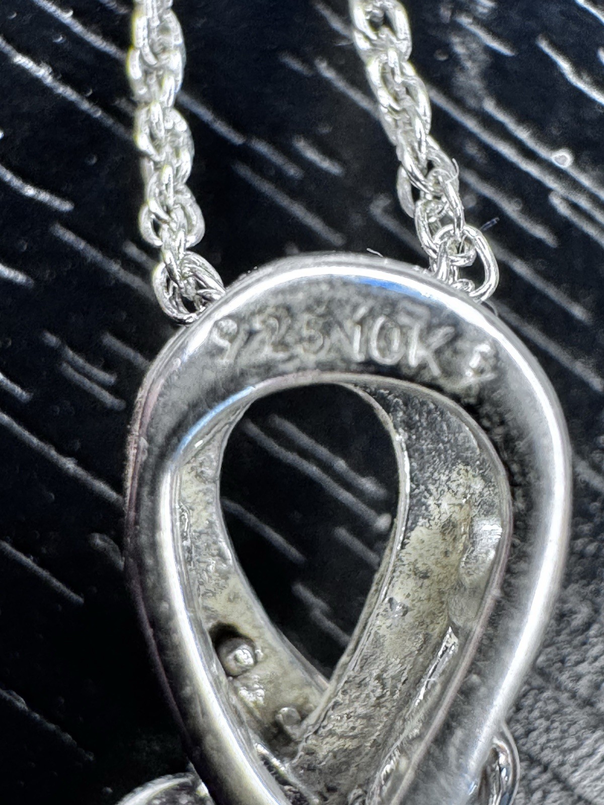 925 10K Diamond Pavé Infinity Unstoppable Love Pendant Chain Necklace