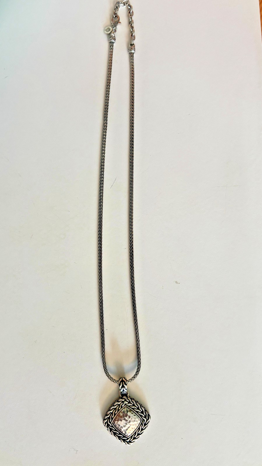 JOHN HARDY Classic Chain Palu Hammered Pendant Necklace in 925 Silver