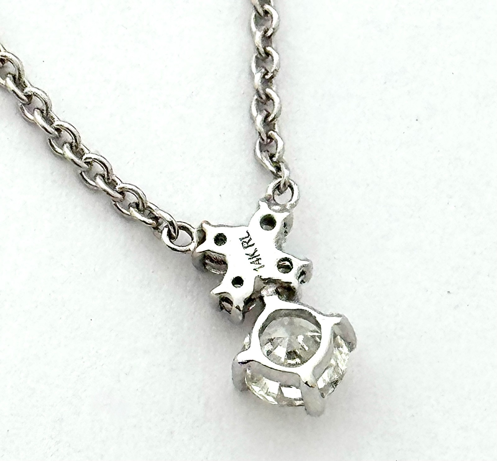 DIAMOND PENDANT 14K WG, 0.50 CARAT VS QUALITY, GIA CERT, RET USD $2,700+TAX