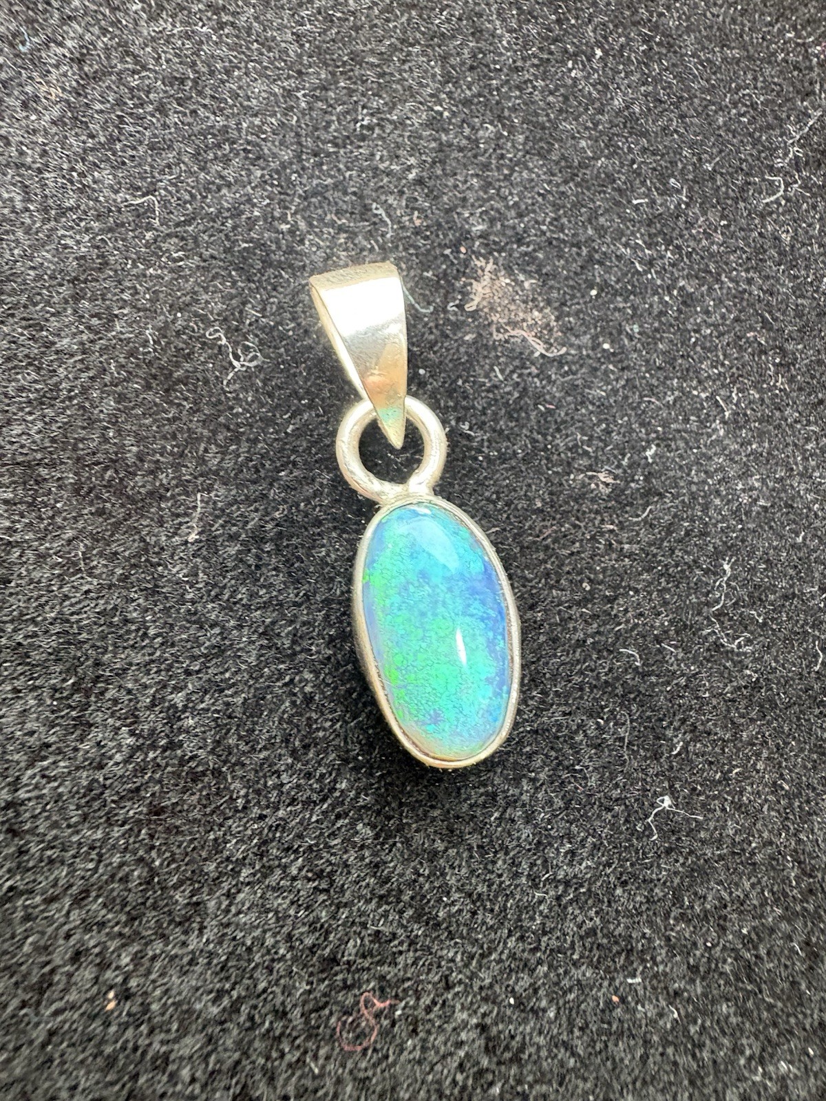 Australian Black Opal Pendant