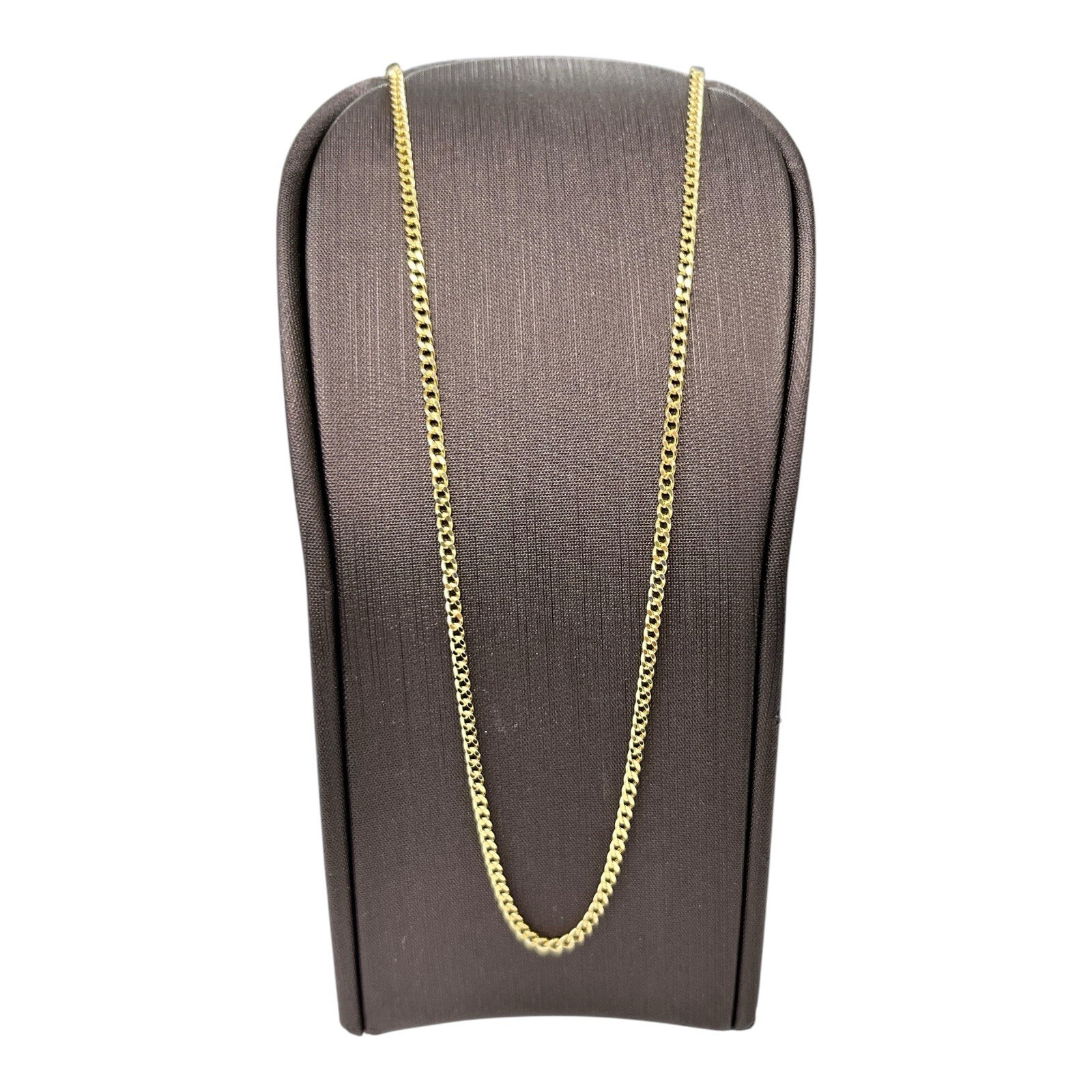 18ct 18K Yellow Gold Italian Fine Curb Link Chain Necklace 2.50 Grams 55cm. New
