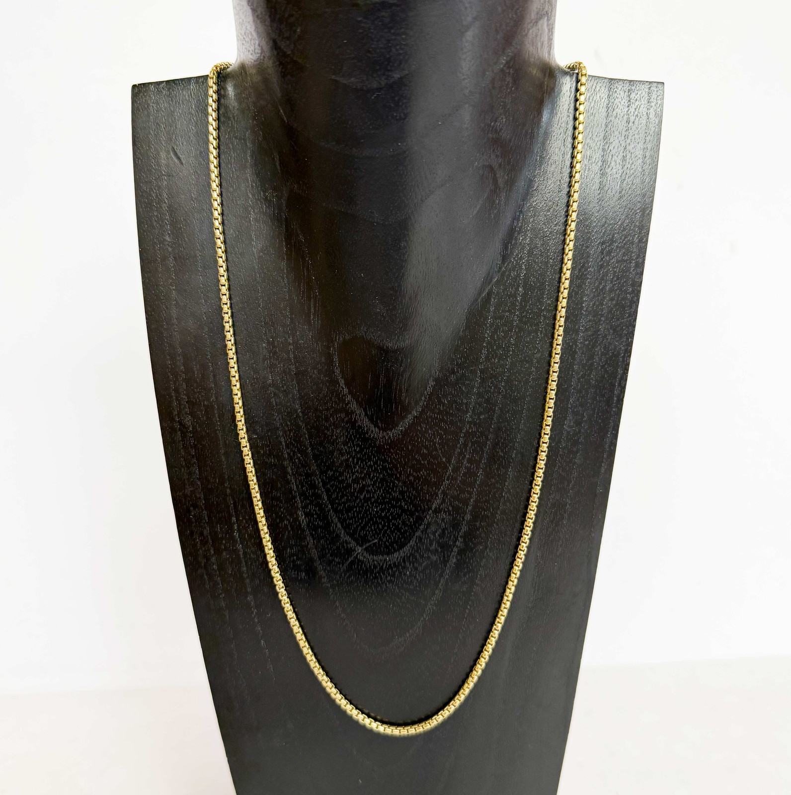 David Yurman Box Chain Necklace 18K Yellow Gold 22″ 14.3 Grams 2.7mm