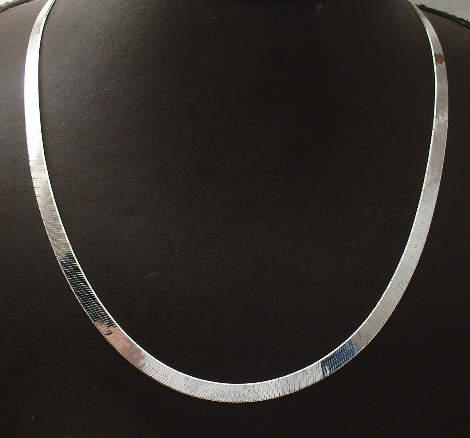 16″ Reversible Heart Print Herringbone Chain Necklace Solid Real 925 Silver