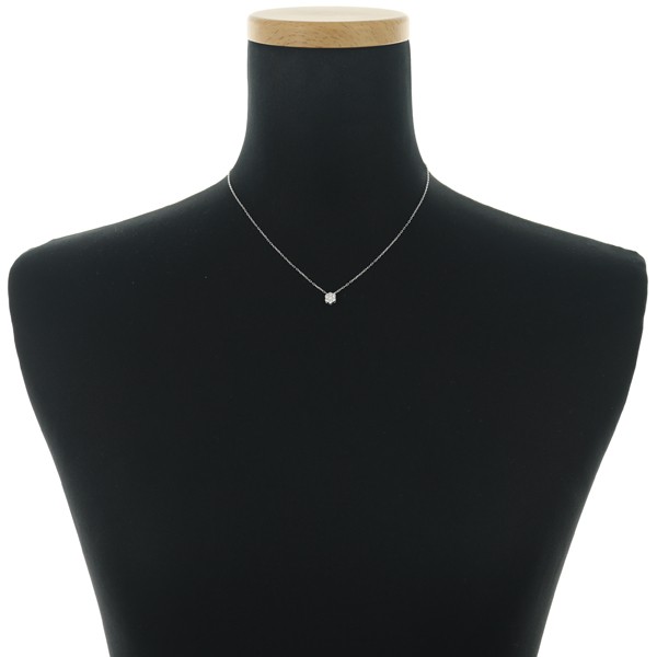 Diamond 0.20ct Flower Necklace 10K 416 White Gold