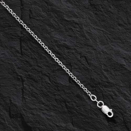 14k White Gold 22″ Round Cable ROLO Link Pendant Chain/Necklace 2.5mm 3.4 Grams