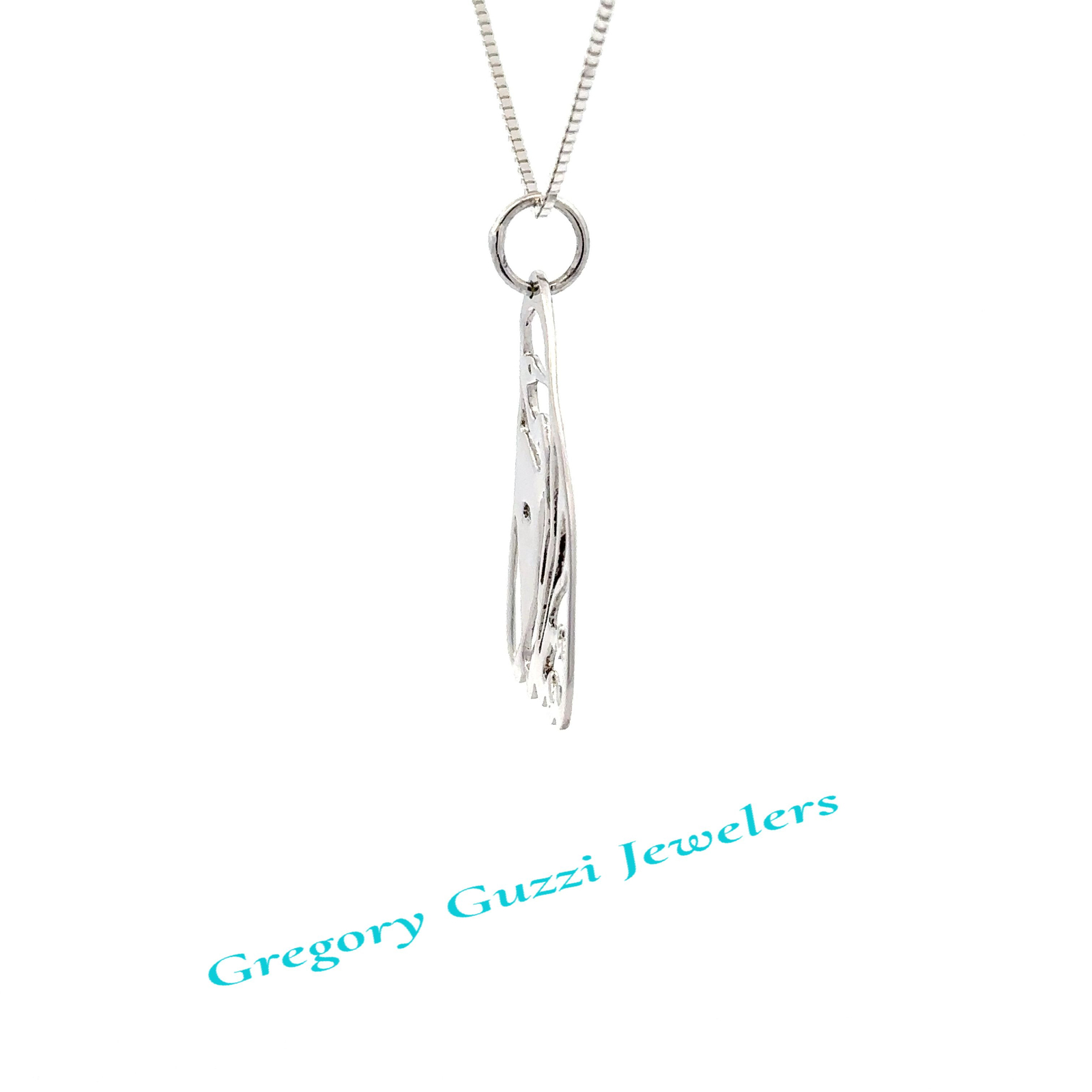 Sterling Silver Blue Heron Pendant (22 x 35 mm)
