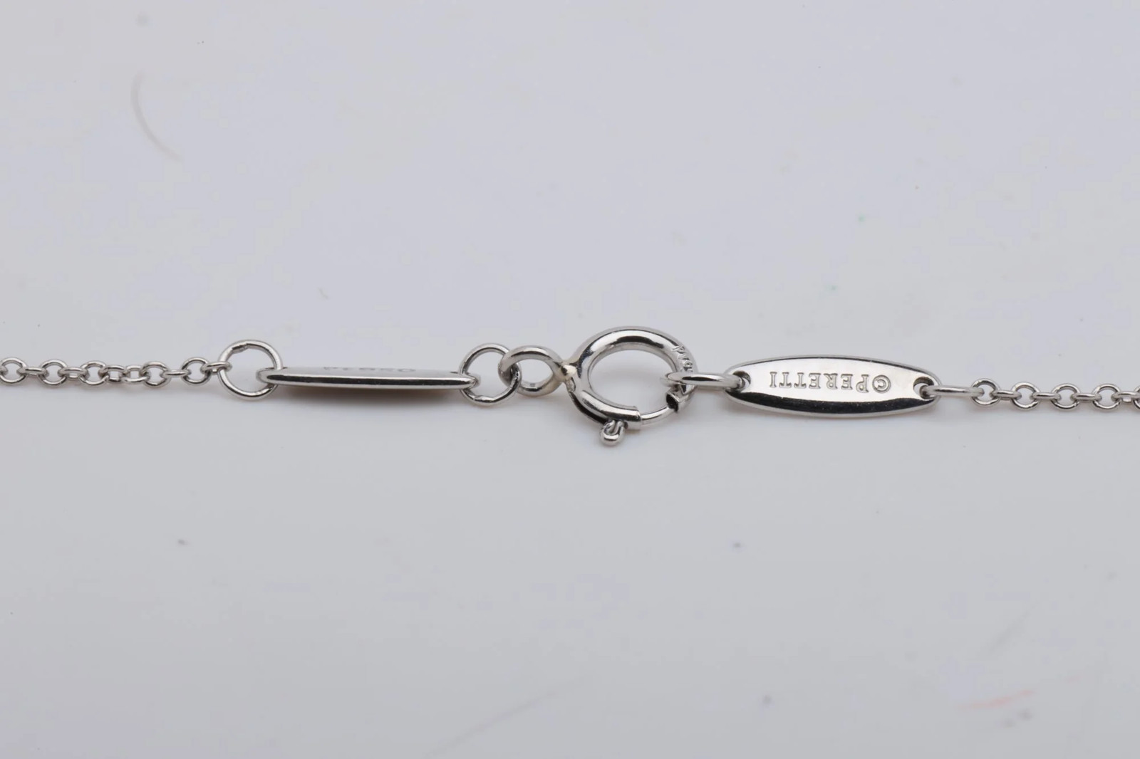 16” Tiffany & Co. 950 Platinum Elsa Peretti 0.17ctw Diamond Necklace (2.40g.)