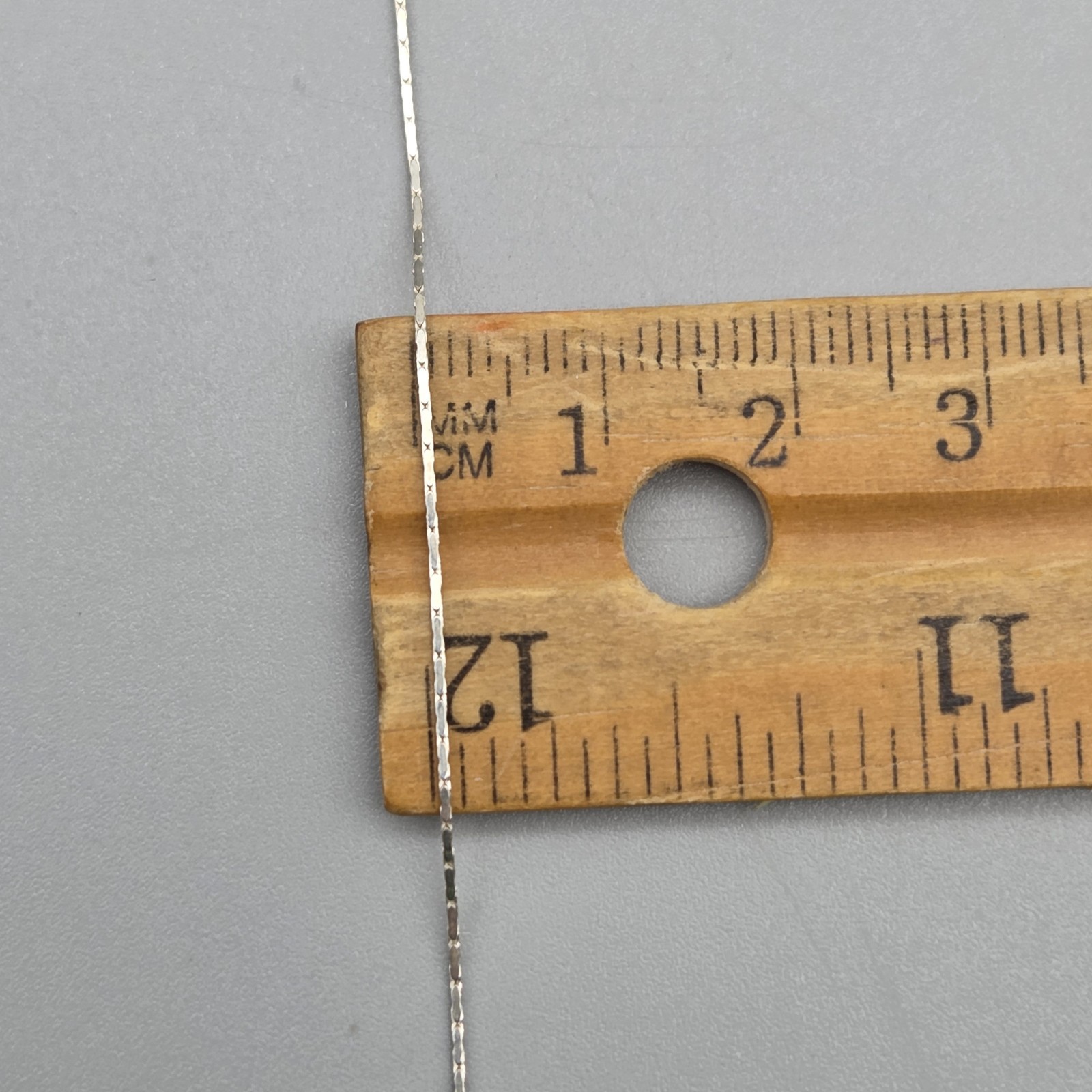 925 Sterling Silver Chain 1mm Box Link Necklace 16″ Thin Delicate CHILD SIZE