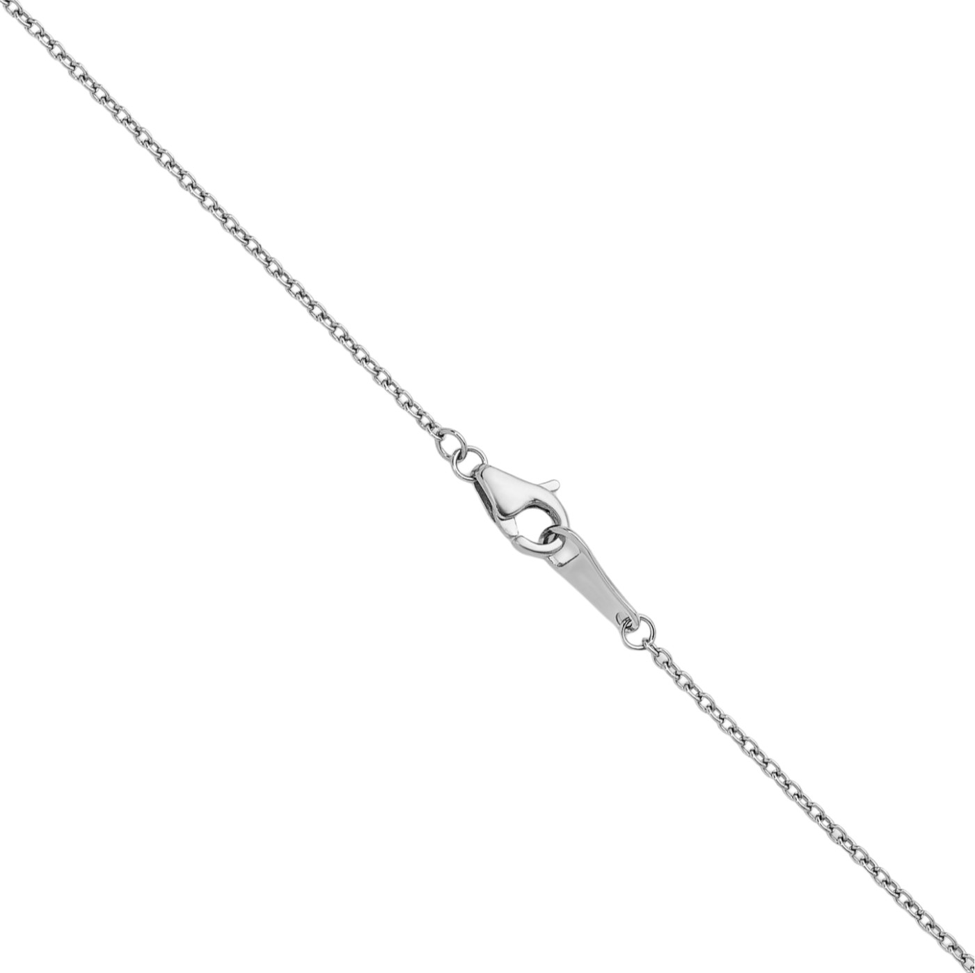 Platinum 1.3mm Dainty Link Cable Chain Necklace Polished for Women