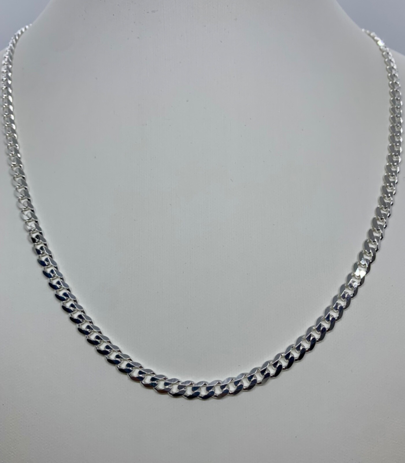 925 Sterling Silver 4mm Cuban Link Chain Necklace Men’sWomen’s 16-36″ made Italy