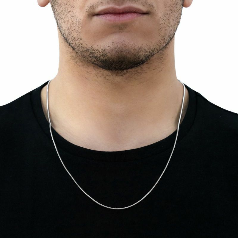 1.5MM Solid .925 Sterling Silver Italian Snake Chain Necklace Made In Italy