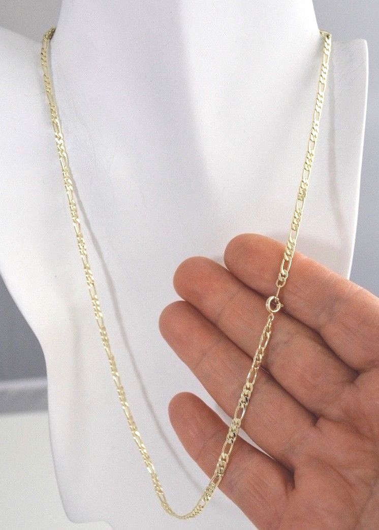 14KT GOLD “Plated” BY THE INCH CLASSIC FIGARO 3MM NECKLACE,BRACELET,ANKLET14KT