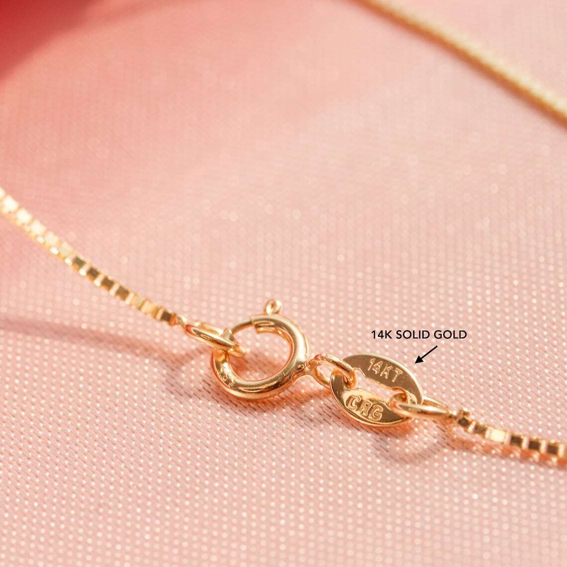 10K Solid Gold Box Chain 0.6mm 16” 18” 20” 22” 24′ 26” 28” 30”
