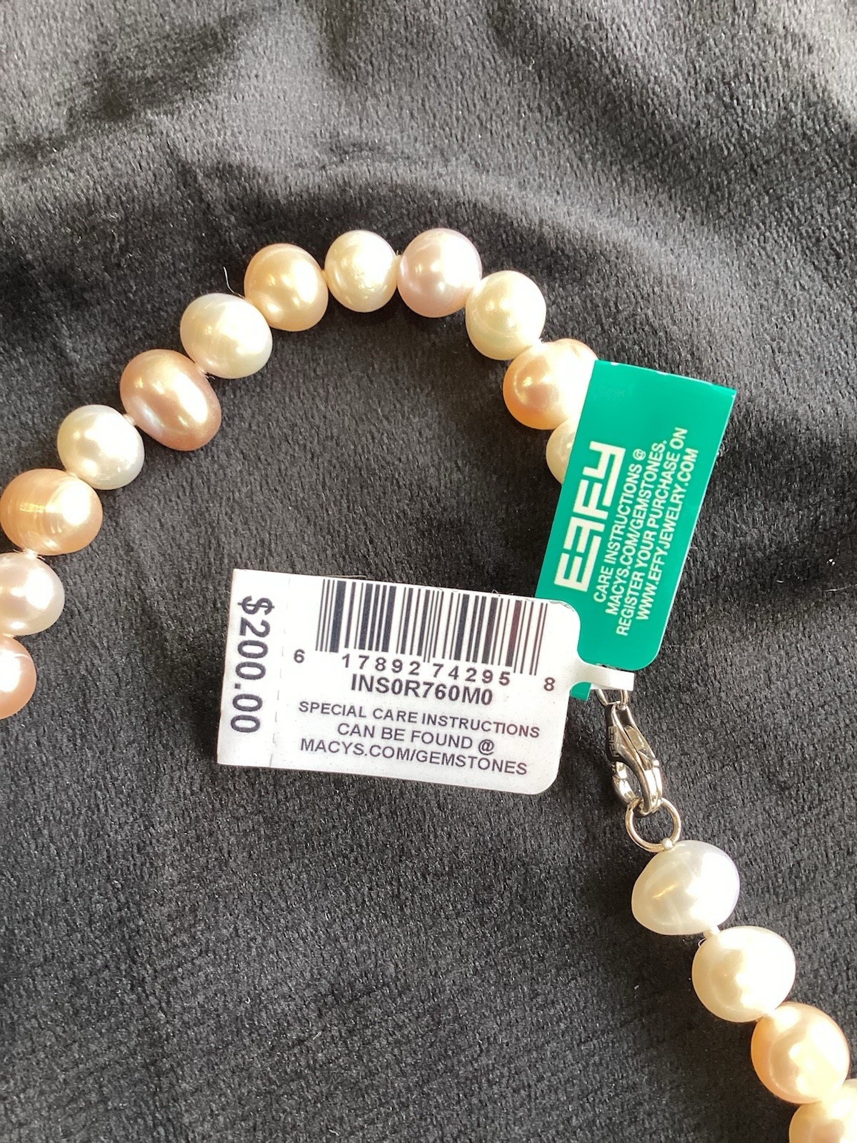 EFFY 18″ 7.5-8.5mm Cultured Pearl Strand Necklace Retail $200