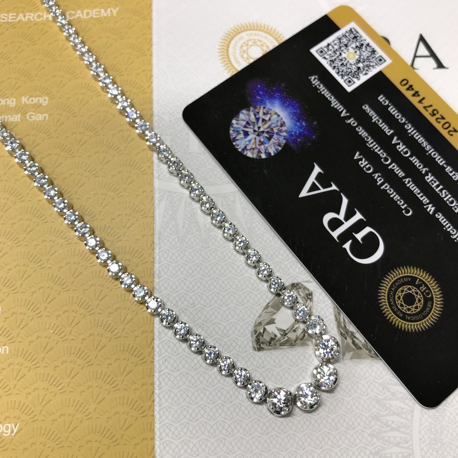 4mm D Color VVS1 Moissanite Tennis Chain Necklace Solid 925 Sterling Silver 18″
