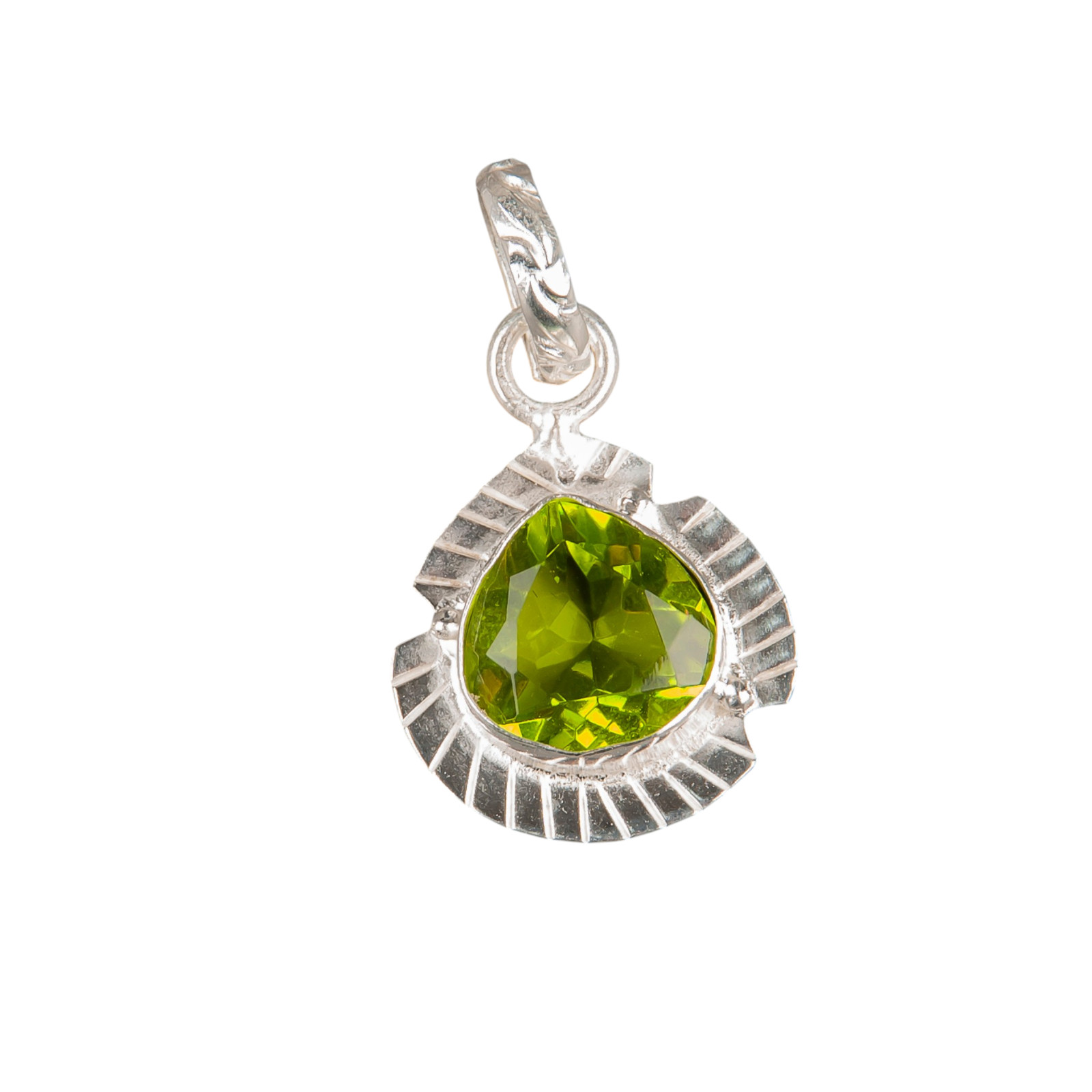 Peridot Gemstone 925 Sterling Silver Designer Pendent 1.15″ Gift For Anniversary