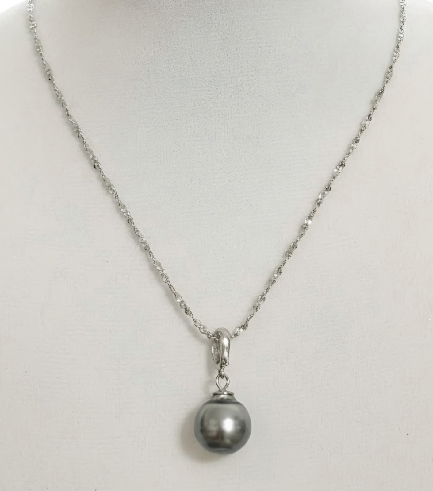 Seawater Tahitian Pearl Pendant Necklace Peacock Green – 12mm NEW
