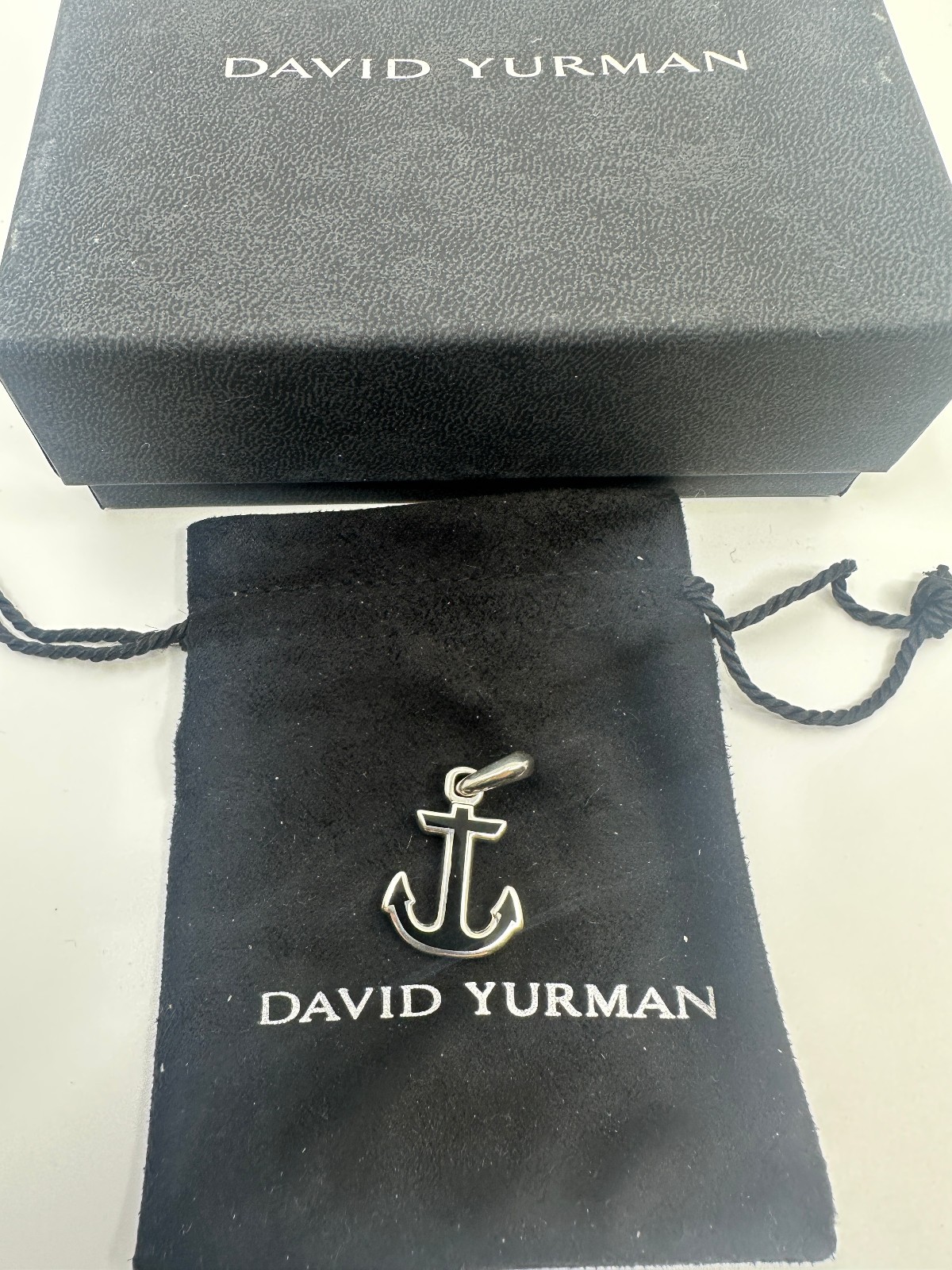 Silver David Yurman Sterling Silver Maritime Anchor Pendant Amulet