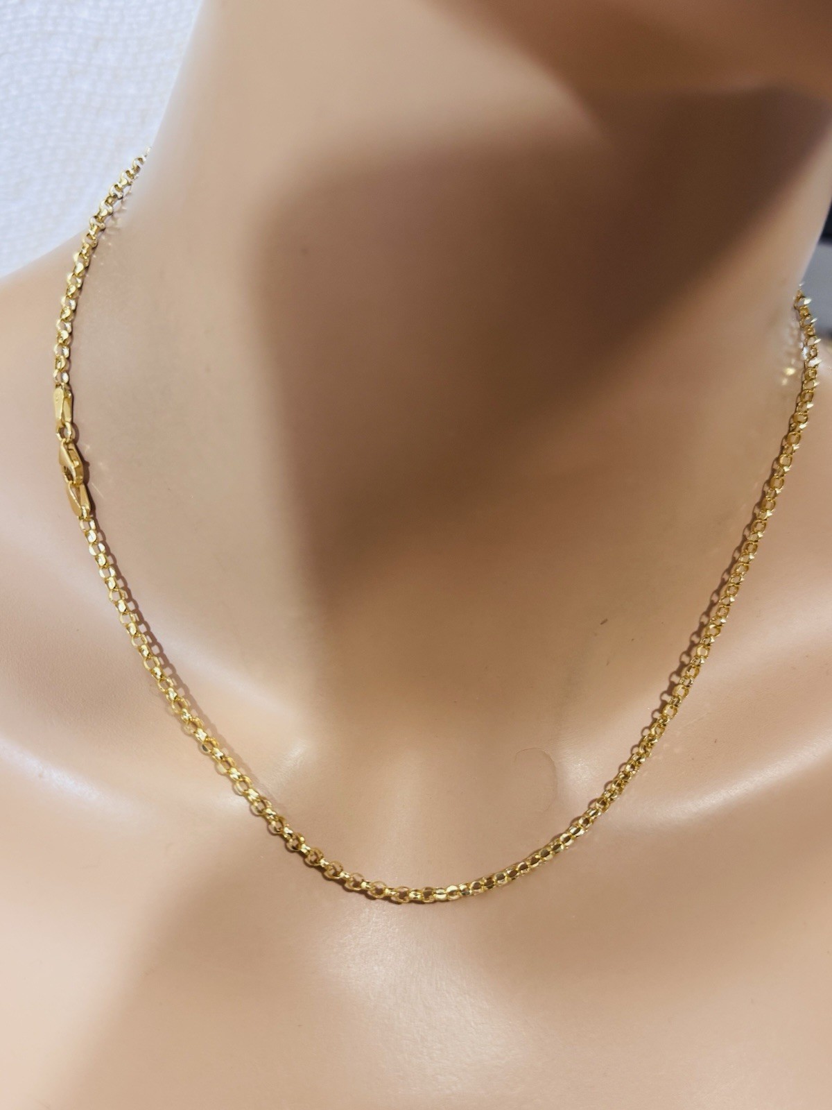 Solid 18K 750 Real Dubai Fine Gold Eagle Bird Set Necklace 18” long 3mm 5.9g