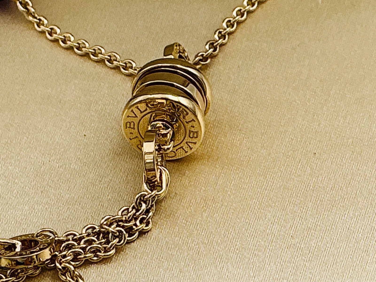 BVLGARI B.ZERO1 18K Yellow Gold Element Multistone Multi Necklace & Box Bulgari