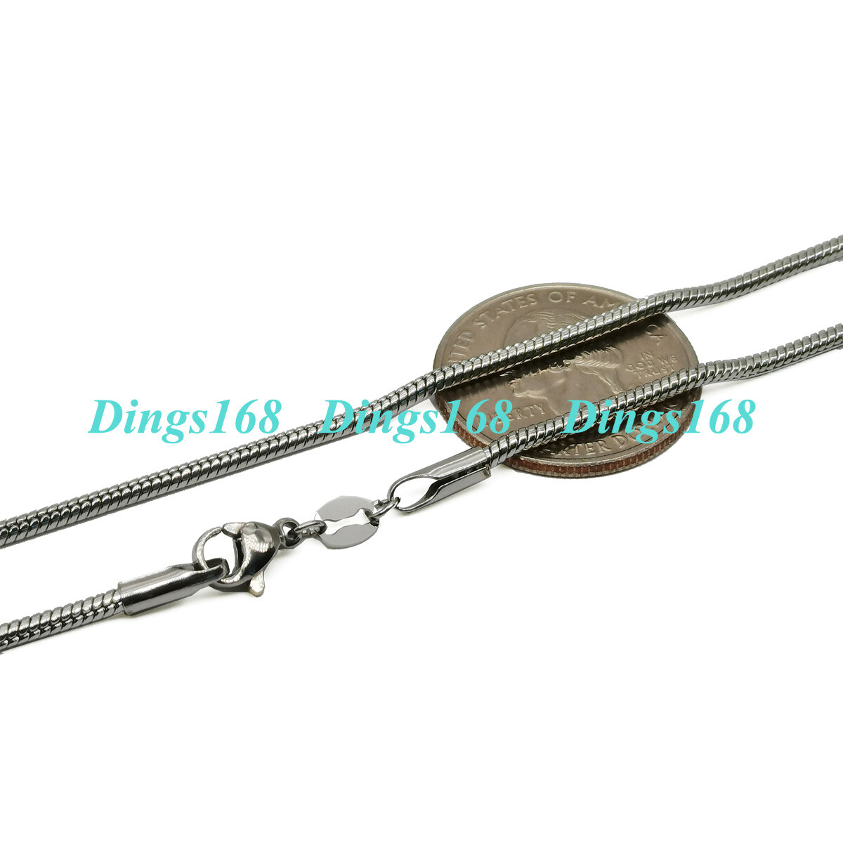 Men & Women’s Solid 925 Sterling Silver 20 inch 1.2mm Round Snake Chain Necklace
